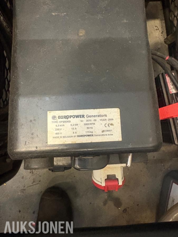 2009 Europower EP200XEi Sveiseapparat/generator med Honda bensinmotor