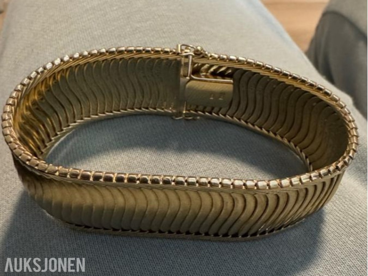 Gullarmbånd i 14 karat 585 gull – 67 gram – 19 cm