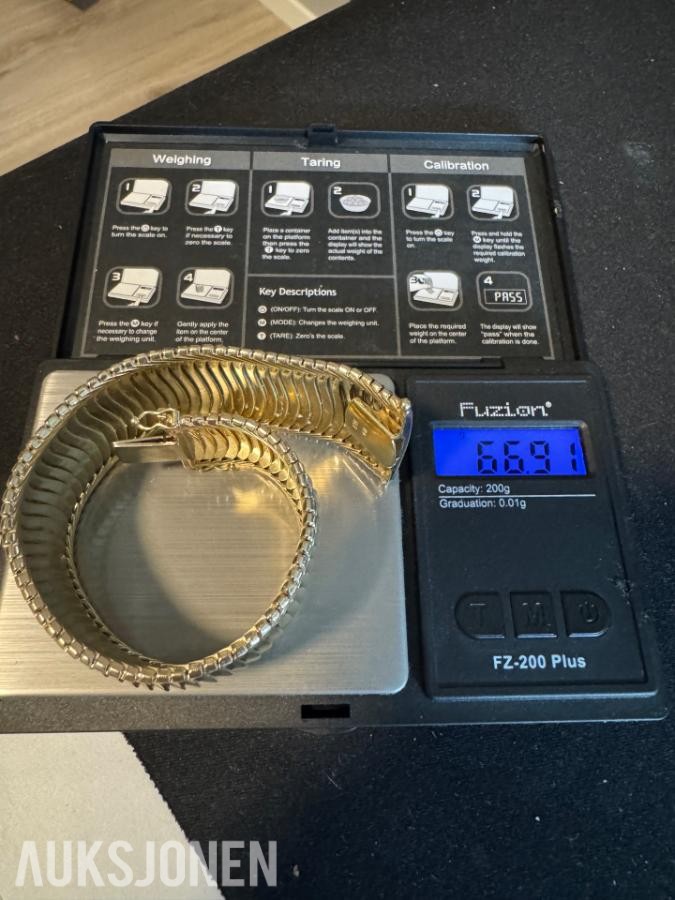 Gullarmbånd i 14 karat 585 gull – 67 gram – 19 cm