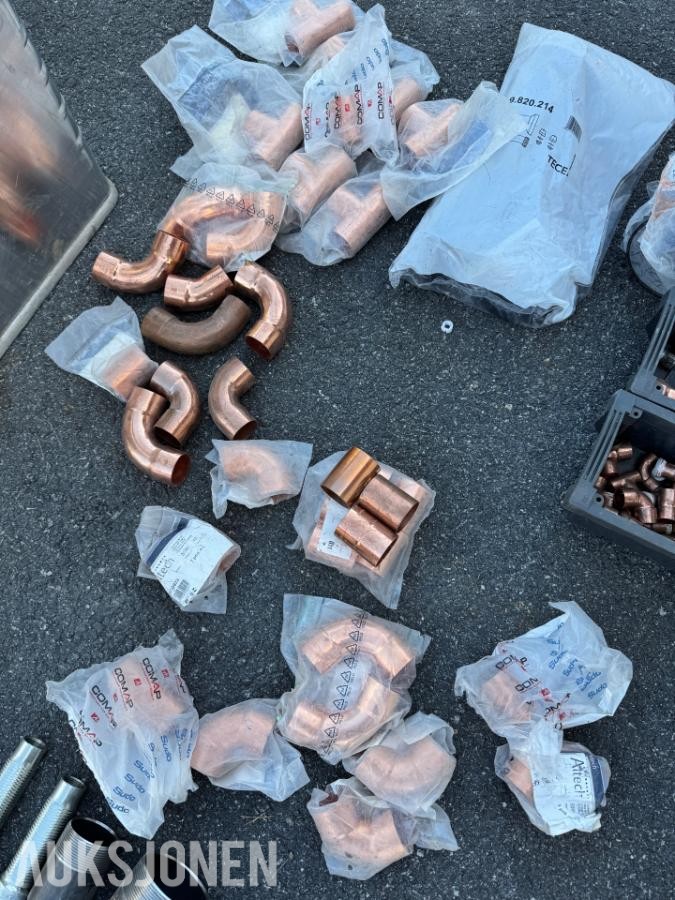 VVS, festemateriell, koblinger, klammer og mye mer