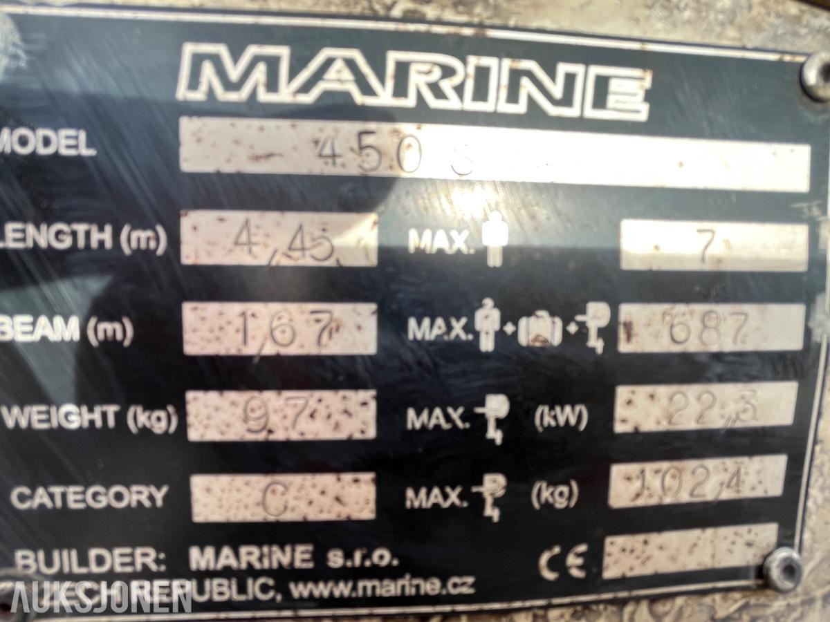 2016 Marina Marine 450s 15 fot Aluminiumsbåt