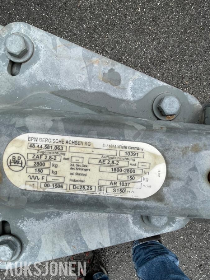 2011 Tysse biltralle 2600 kg totalvekt - 1900 nyttelast 