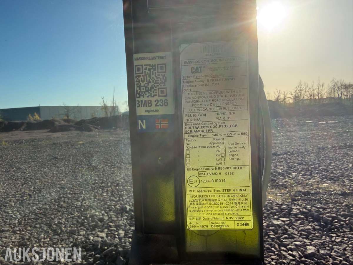 2022 Cat 330 beltegraver med graveskuffe – 1 294 timer