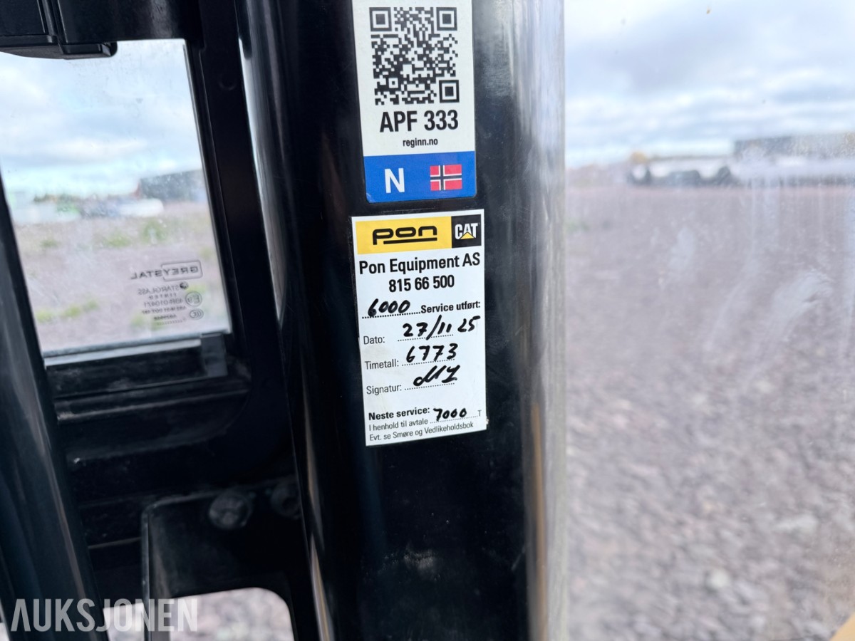 2020 Cat 966M hjullaster m/skuffe – sentralsmøring – vekt m/skriver – joystick-styring