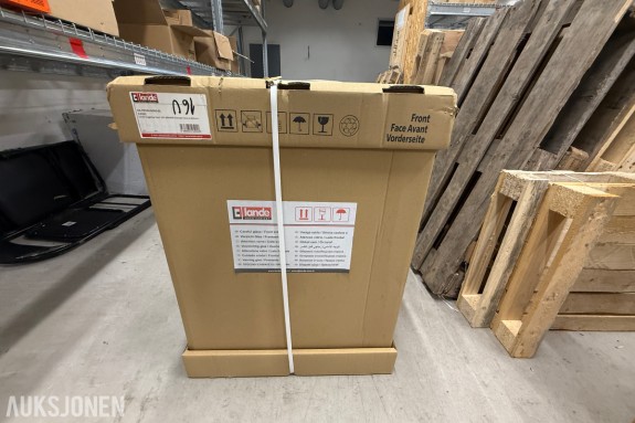 Lande 16U veggskap / rackskap – 600 x 600 mm – glassdør – ubrukt i emballasje