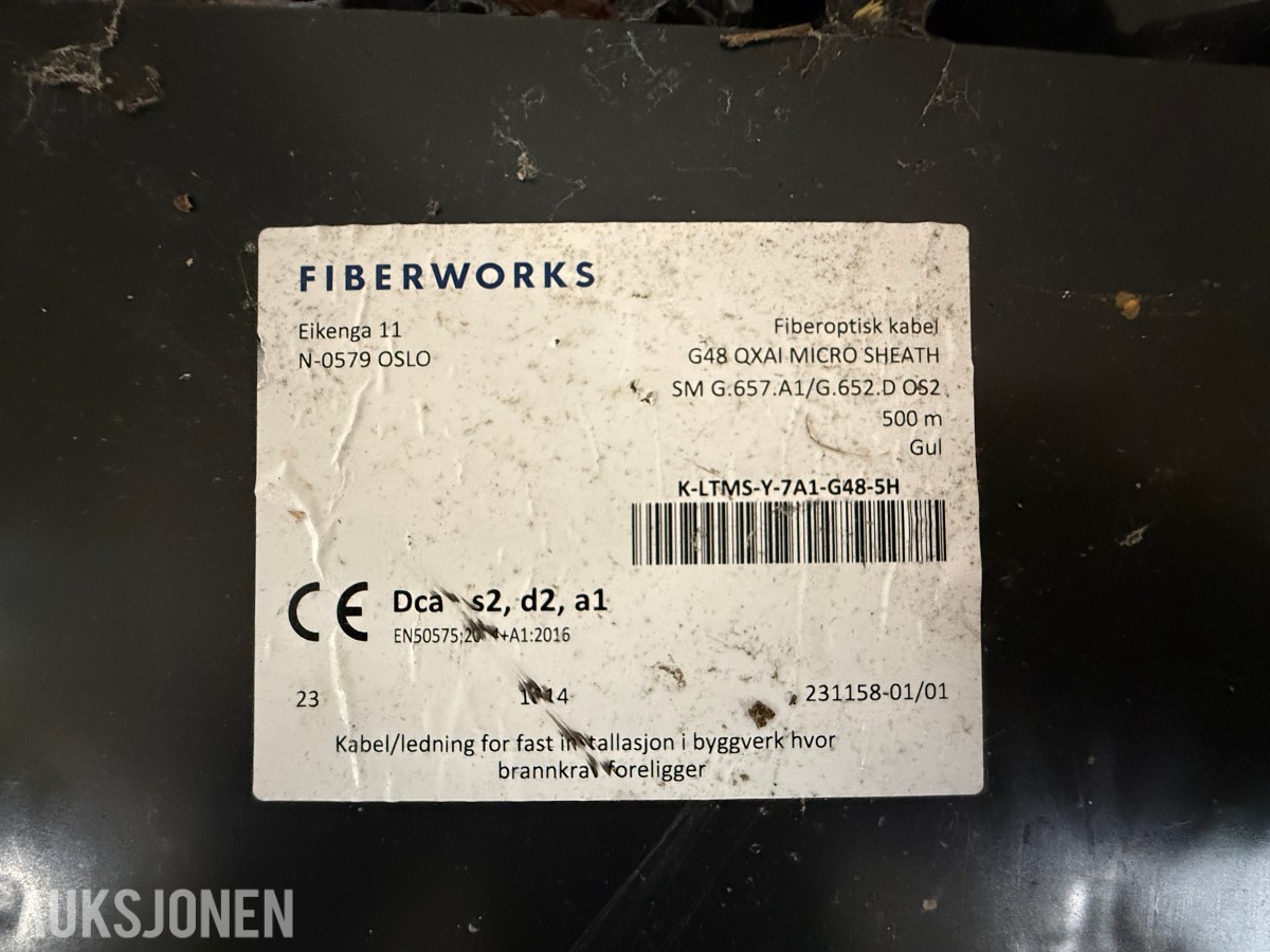 Fiberoptisk kabel Fiberworks G48 – 500 m trommel