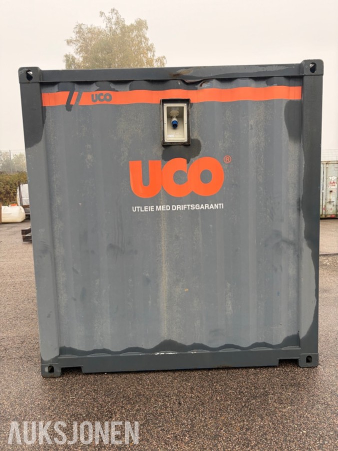 2015 10 fots lagercontainer med el-anlegg og stålreol