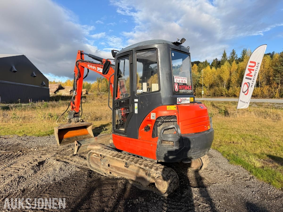 2017 Kubota KX101-3, Minigraver 3520kg, 4600 timer. Godt vedlikeholdt!