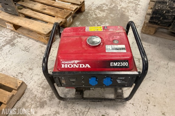 2017 Honda EM2300 aggregat - 2,3 kVA maks - 230 V - Honda GX160 bensinmotor -CE-merket