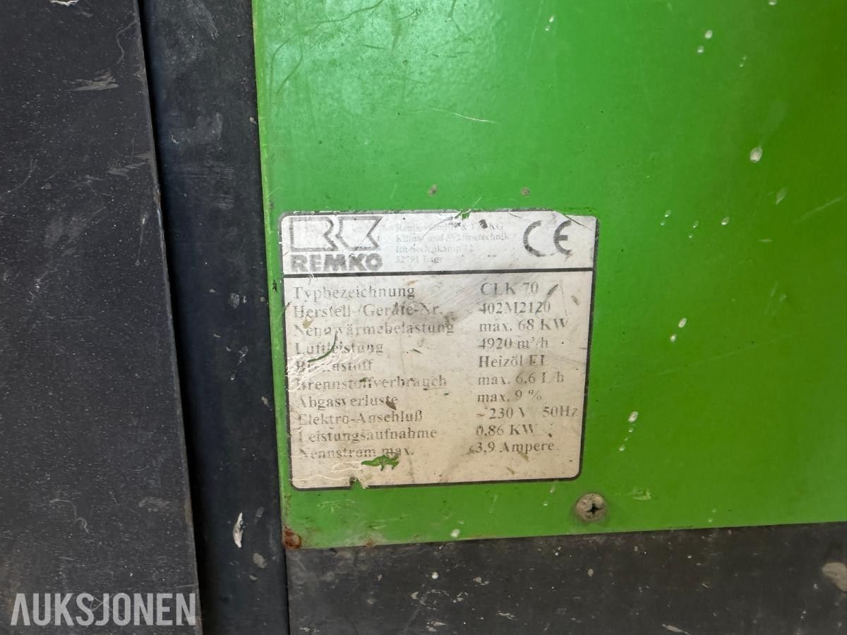 REMKO CLK70 varmeaggregat