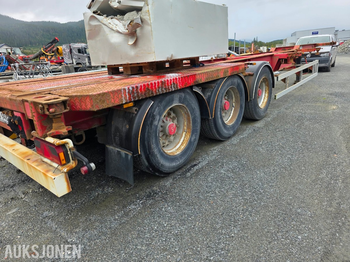 2008 Schweriner Container Chassi-Tilhenger 3 Akslet