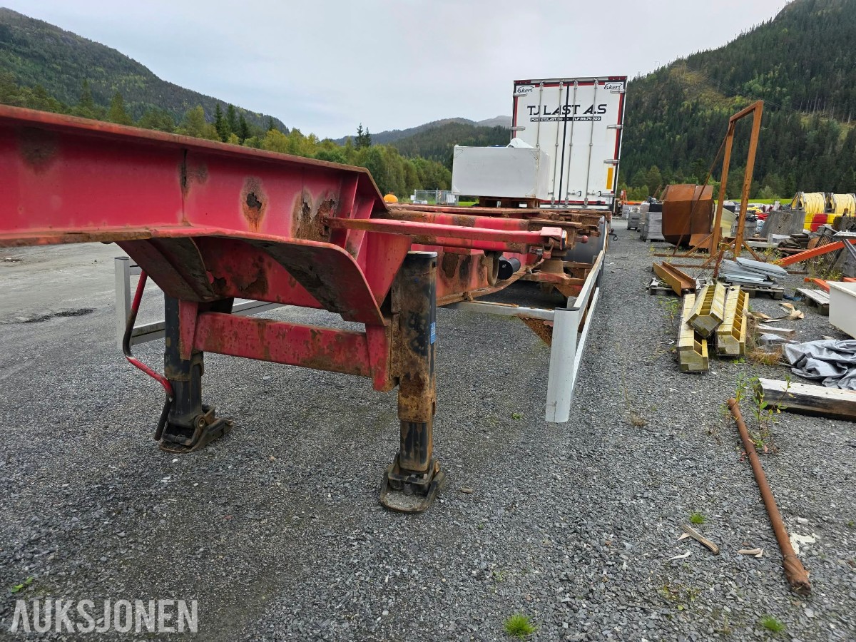 2008 Schweriner Container Chassi-Tilhenger 3 Akslet