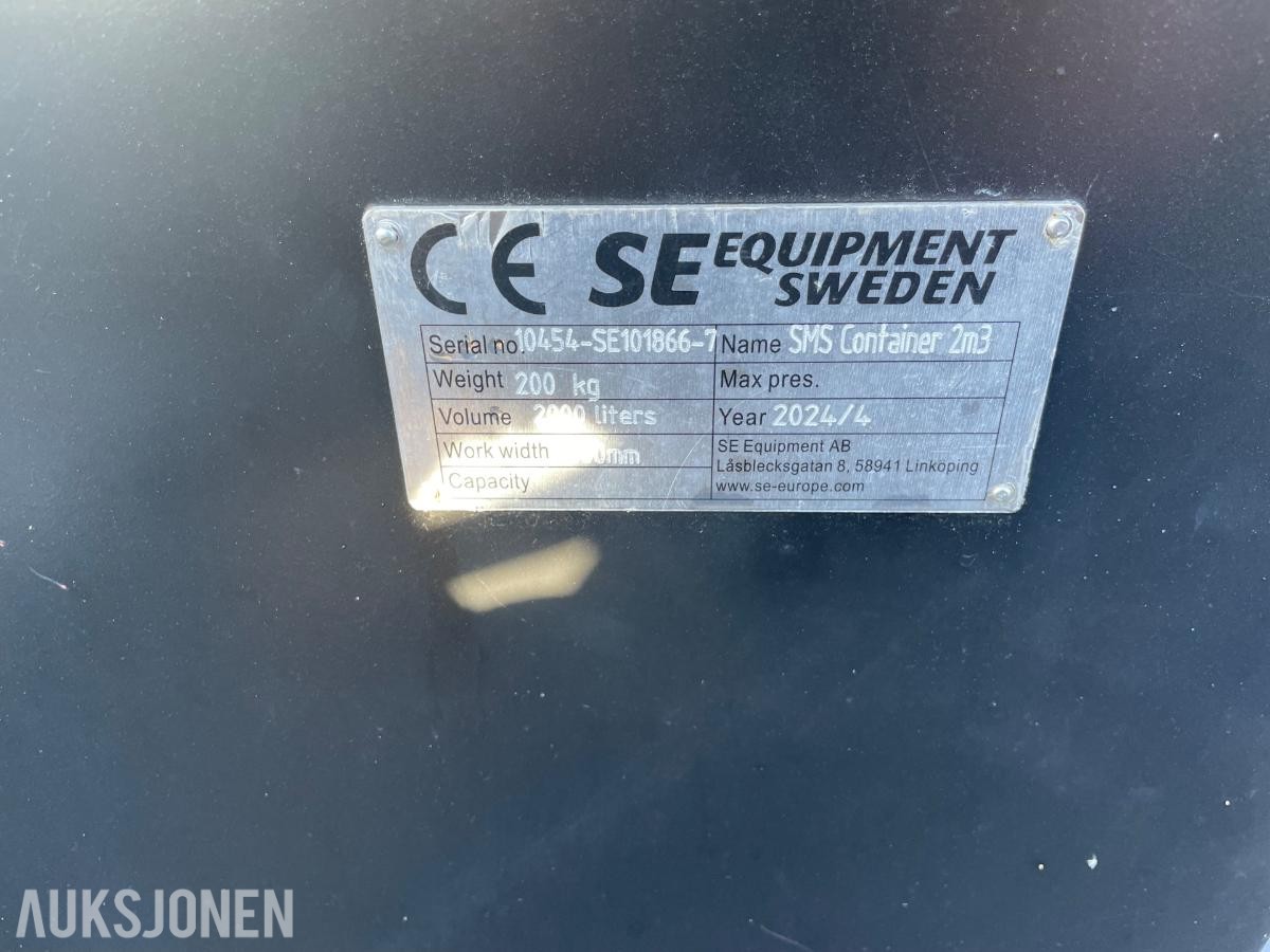 2024 SE 2000 liter container med sms/ trima feste