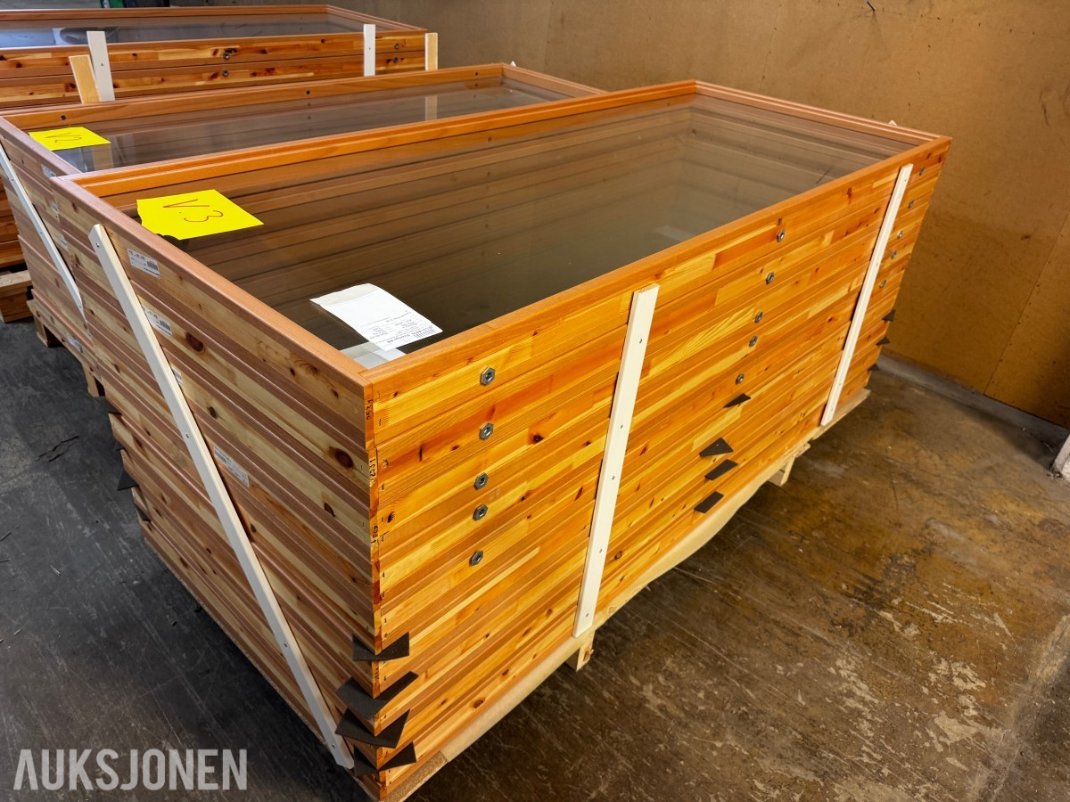 9 stk vinduer for innvendig bruk 827x2030 mm