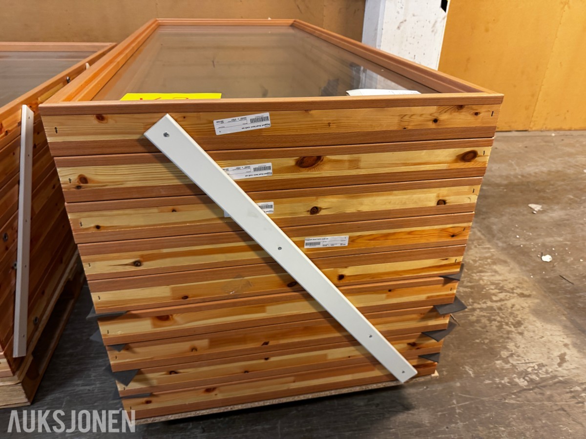 9 stk vinduer for innvendig bruk 827x2030 mm