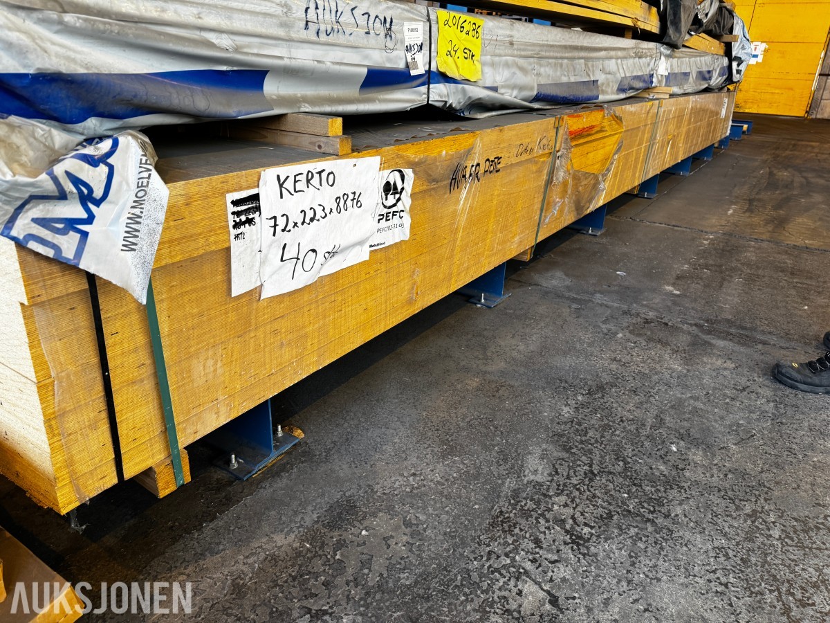 40 stk Kerto bjelker 72x223x8876 mm