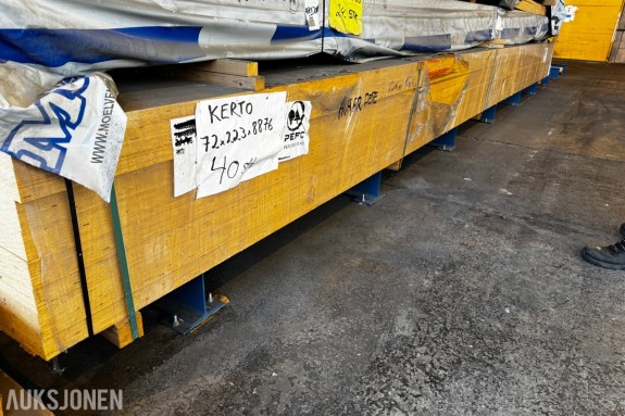 40 stk Kerto bjelker 72x223x8876 mm