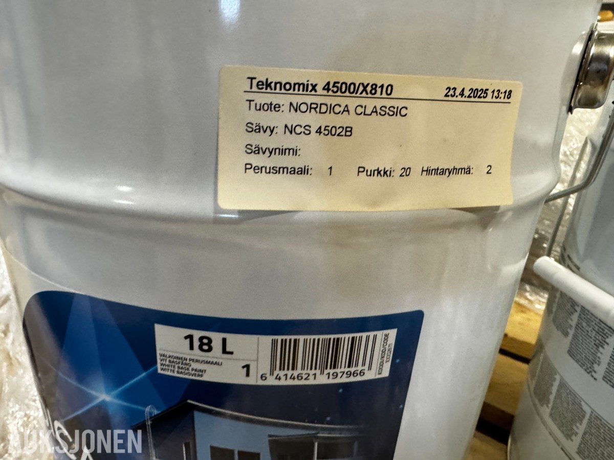 Nordica Classic maling 5x18 liter lys grå