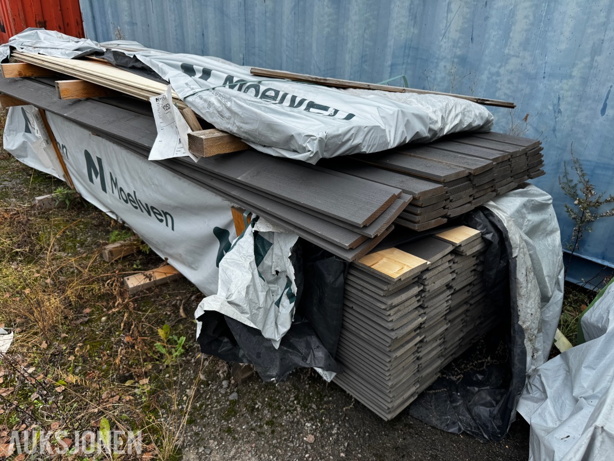 Kledning dobbeltfals 19x148 mm grunnet grå