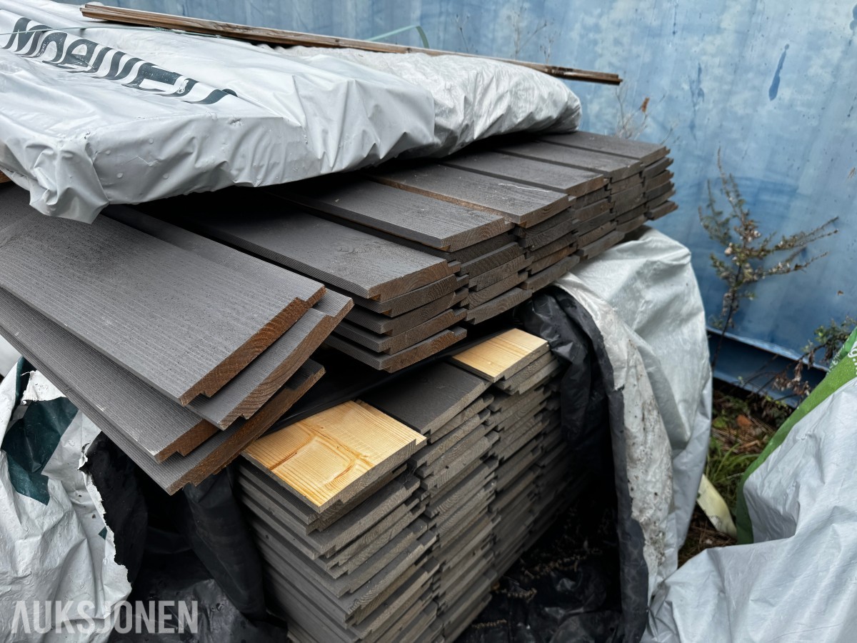 Kledning dobbeltfals 19x148 mm grunnet grå