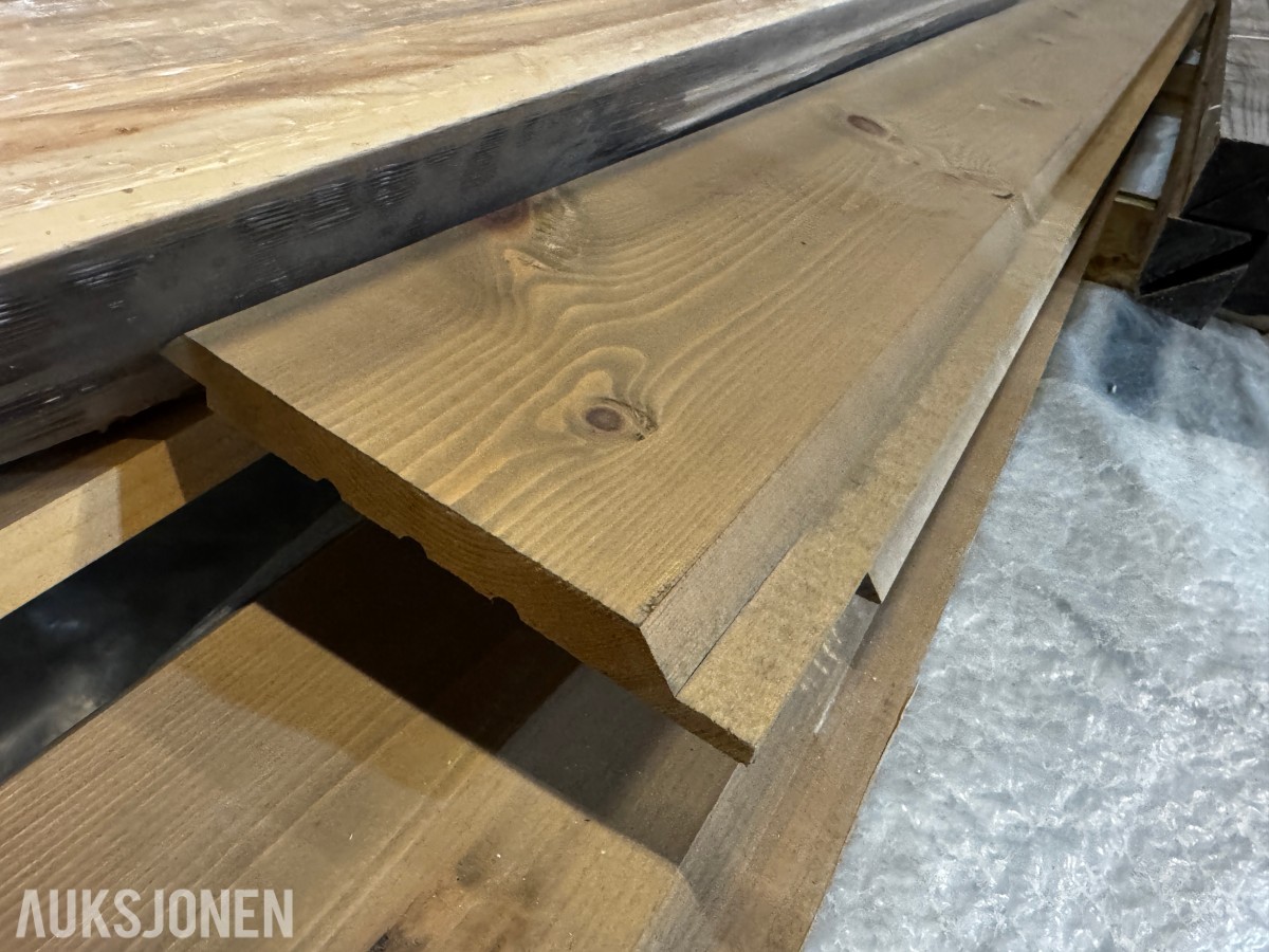 1 pakke Østerdalspanel natur beiset sand 21x195 mm