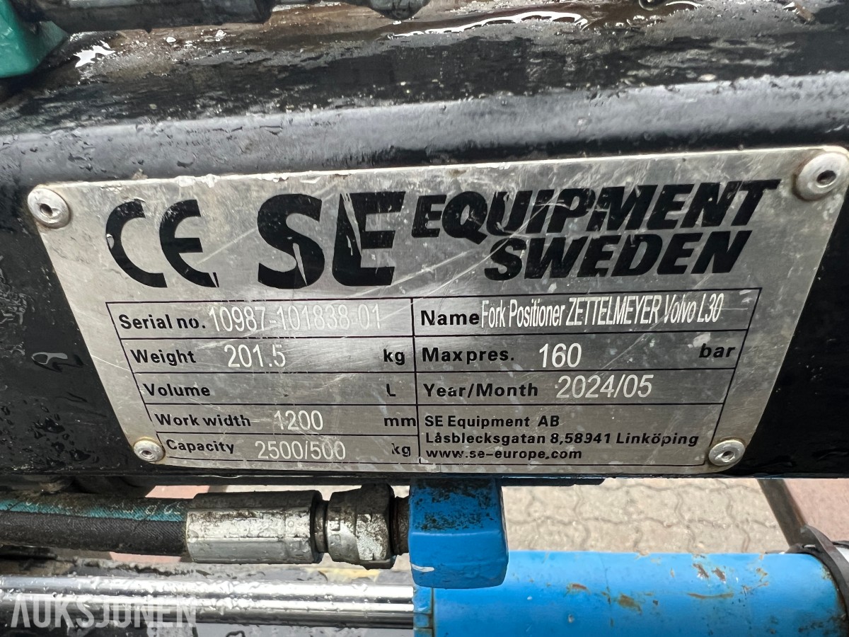 2024 Bobcat L95 hydrauliske gaffler, lite timer!