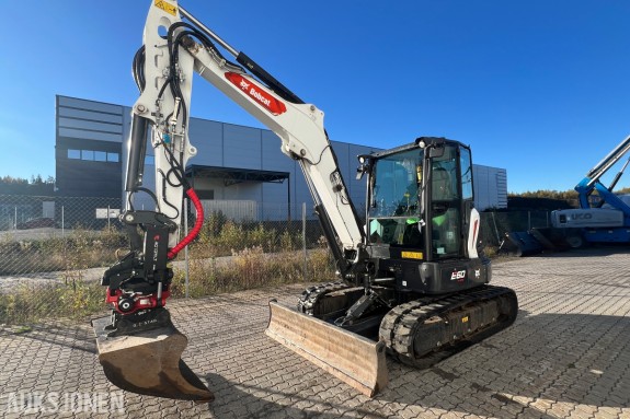 2025/2023 Bobcat E60 - Rotortilt R2, sentralsmøring, fast puss