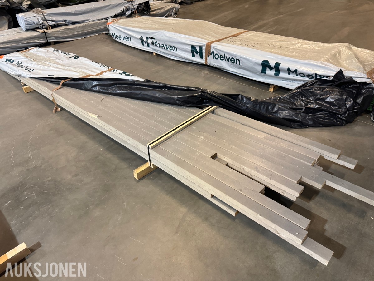 Lekt/rekke 36x70 mm beiset grå