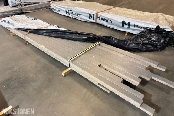 Lekt/rekke 36x70 mm beiset grå