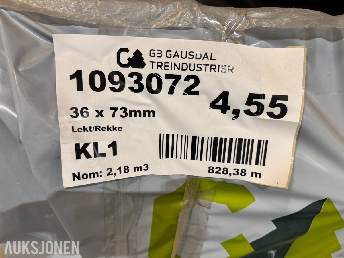 1 pakke lekt/rekke 36x73 mm