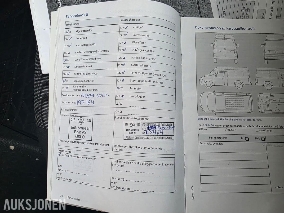 2016 VW TRANSPORTER 4MOTION WEBASTO HENGERFESTE