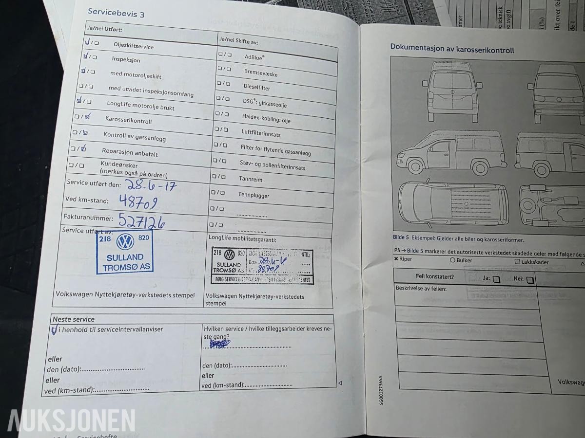 2016 VW TRANSPORTER 4MOTION WEBASTO HENGERFESTE