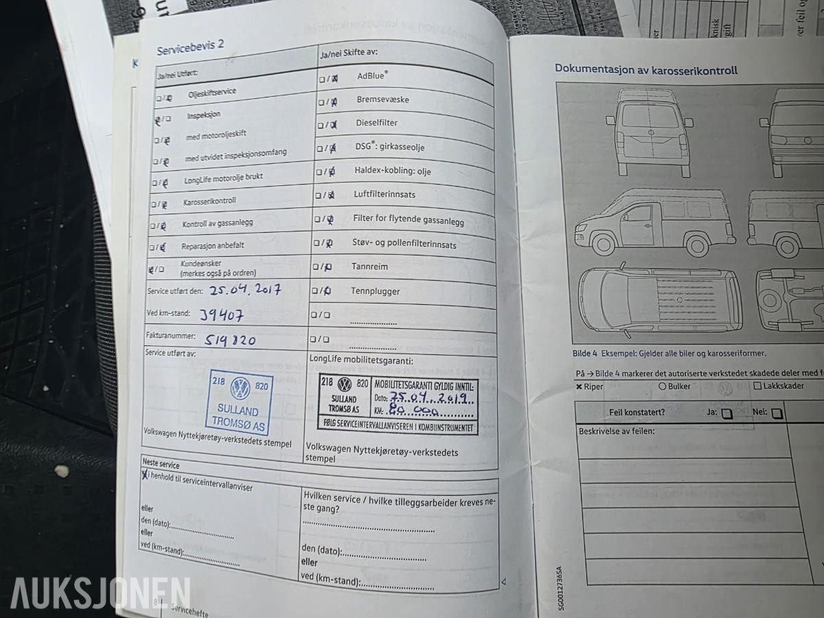 2016 VW TRANSPORTER 4MOTION WEBASTO HENGERFESTE