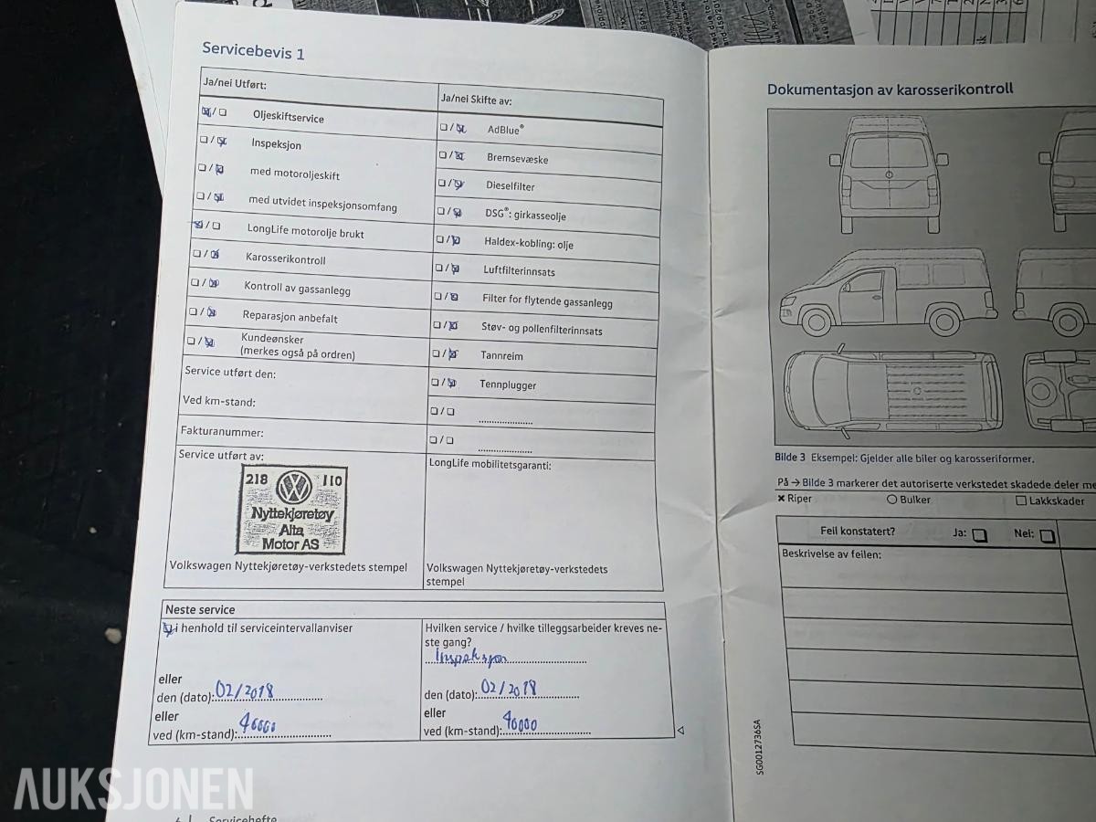 2016 VW TRANSPORTER 4MOTION WEBASTO HENGERFESTE