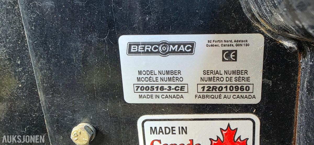 2024 Berco/Mac feiemaskin med Honda GX340 Feiekost Atv