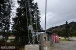 Tårn til snøkanon med elektrisk høydejustering