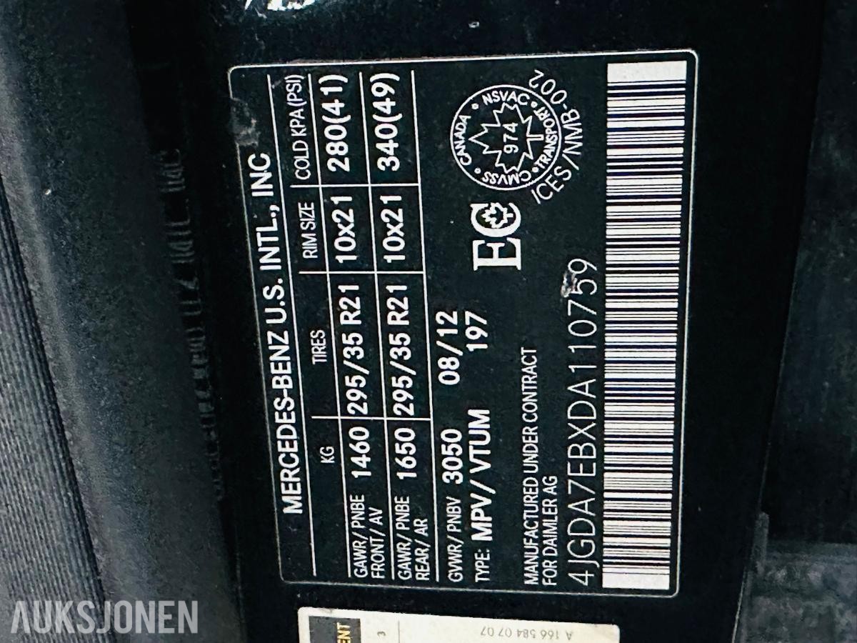 2013 Mercedes-Benz M-Klasse 63 AMG  525hk hengerfeste soltak   165000km