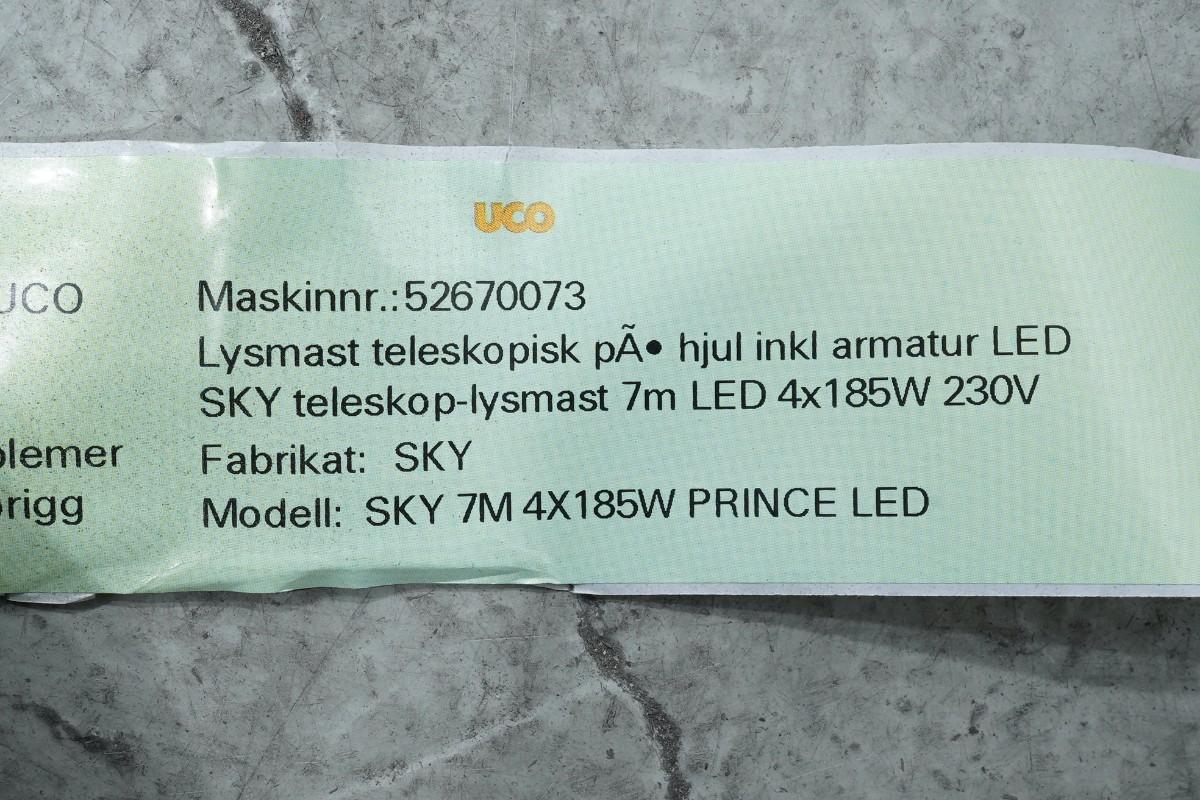 SKY 7M 4X185W PRINCE LED lysmast