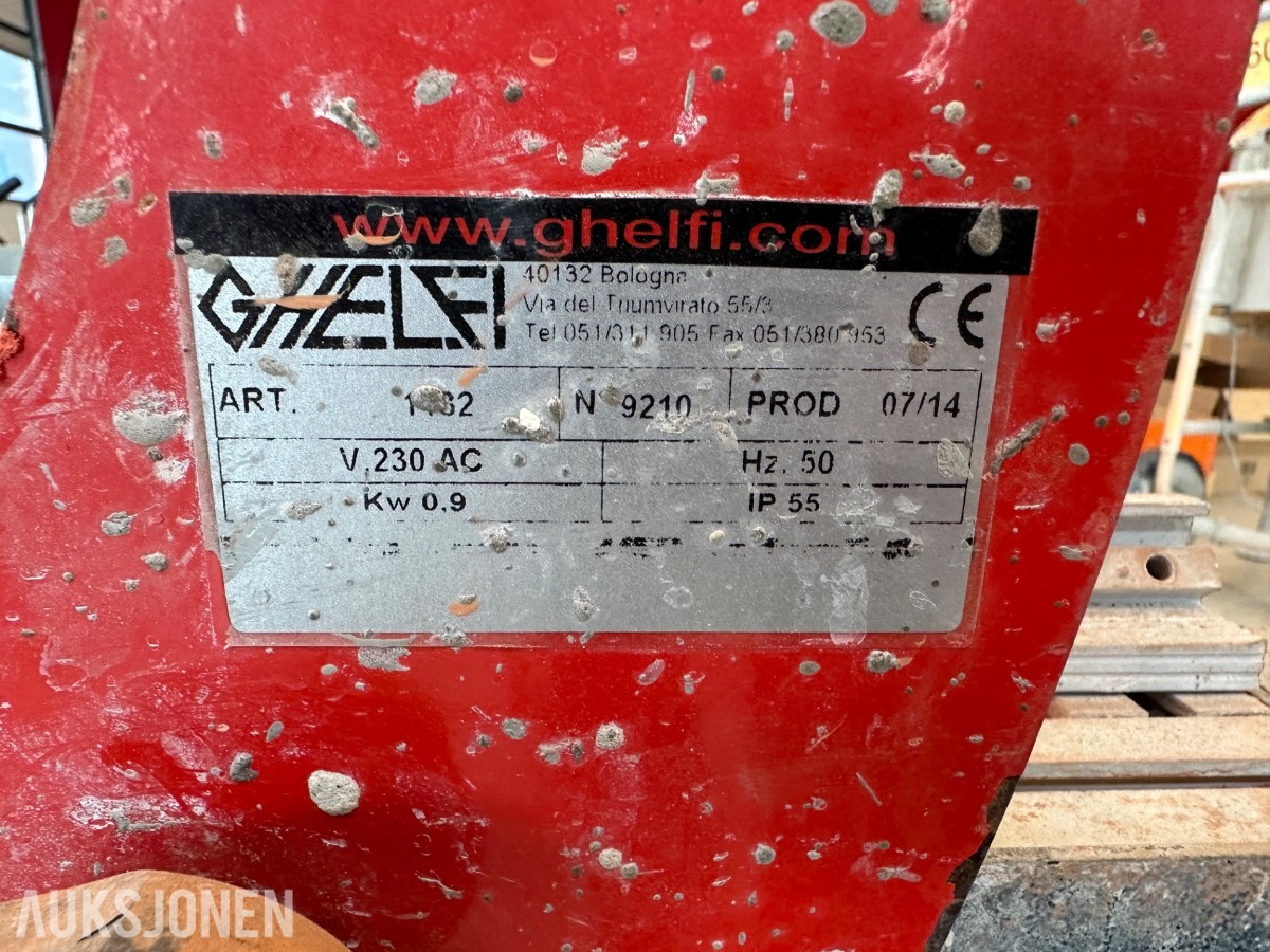 Ghelfi New Generation flisekutter 230 V / 0,9 kW