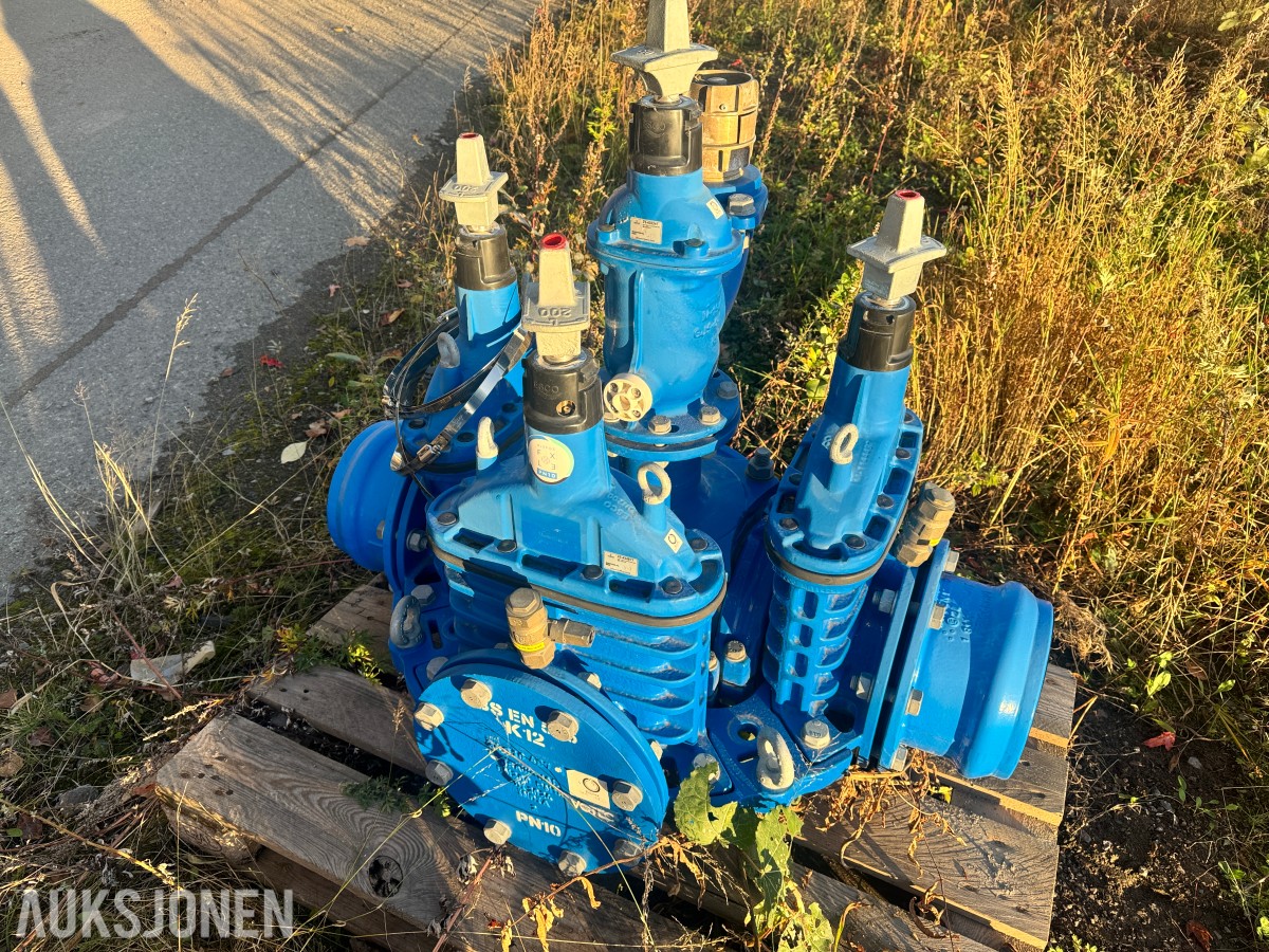 Ventilkryss Ulefos med DN200 Sluser og brannkobling DN150 - PN10