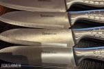 150 stk spekekniver med 45 stk spekefjøler -  Stål og tre