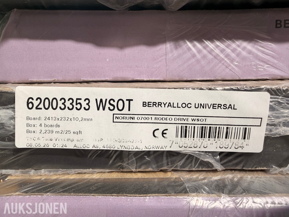 ca 87,3 m² BerryAlloc Nordic Universal Rodeo Drive laminatgulv