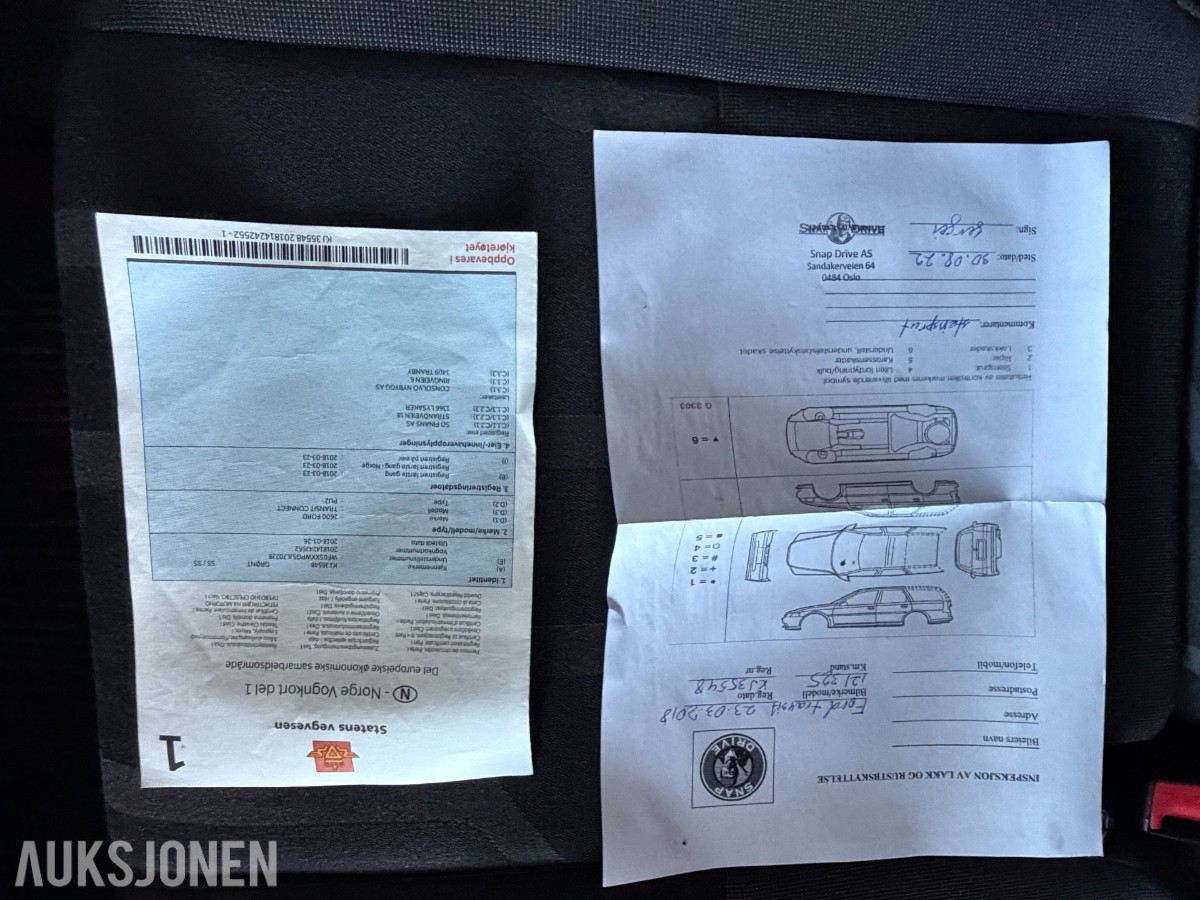 Ford Transit Connect 1.5 diesel automat – 3-seter – 2018 – reparasjonsobjekt