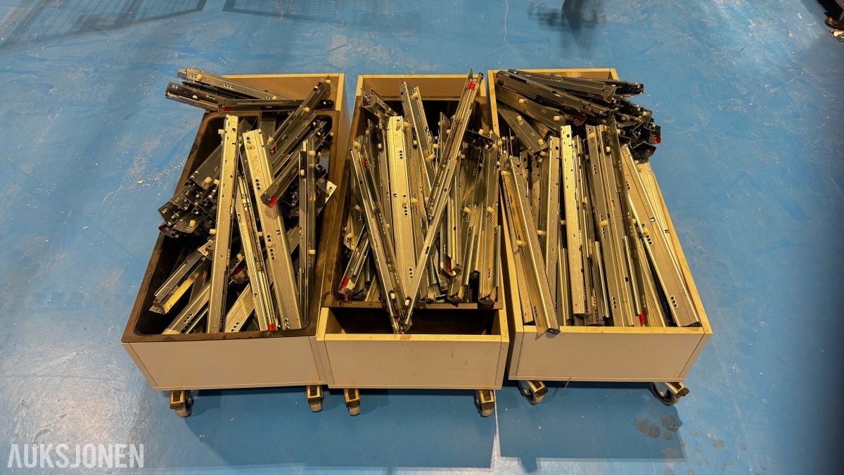 Stort parti Blum TANDEMBOX skuffeskinner / uttrekksskinner – ca. 50 cm