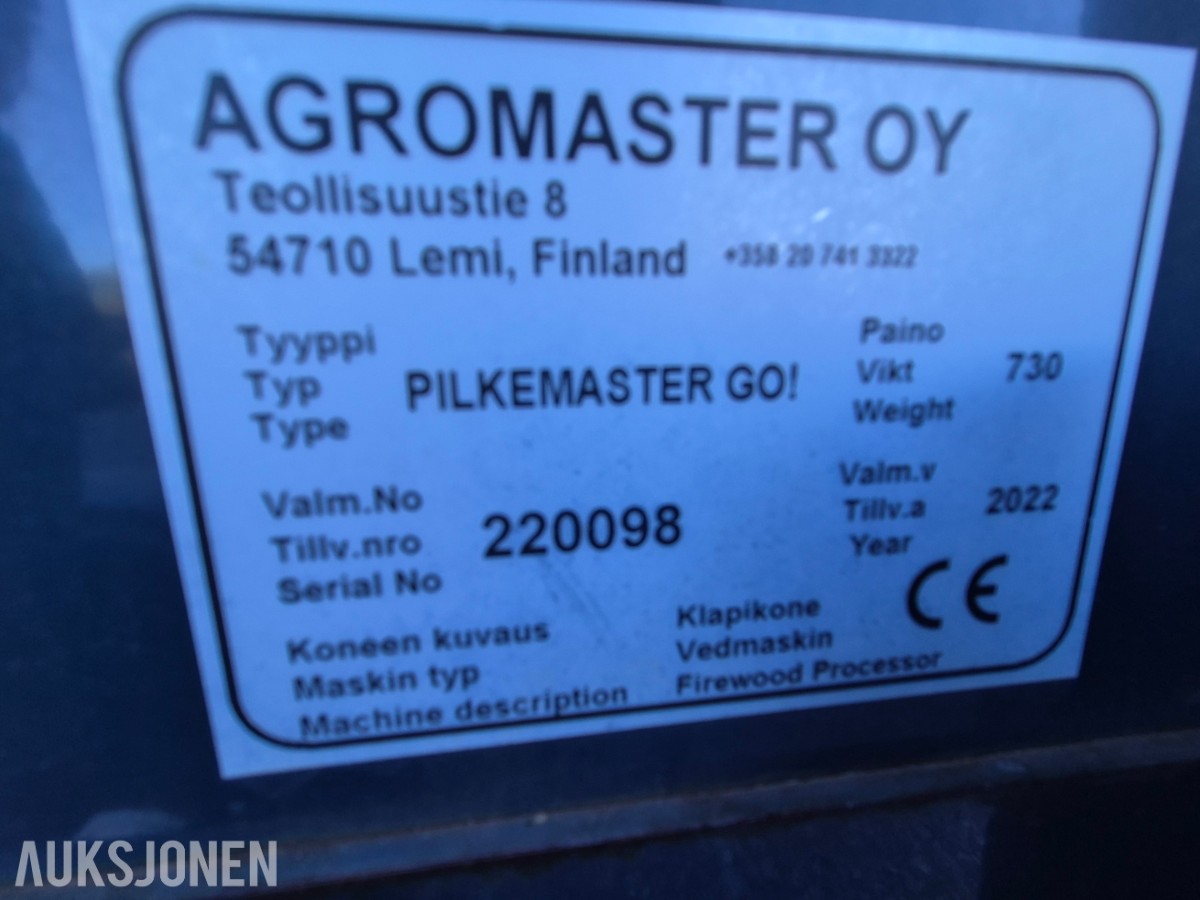 2022 Pilkemaster Go mobil vedmaskin