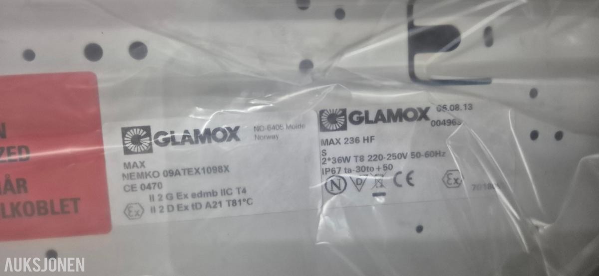 Glamox Max 236 HF 14 stk ubrukte lys amaturer