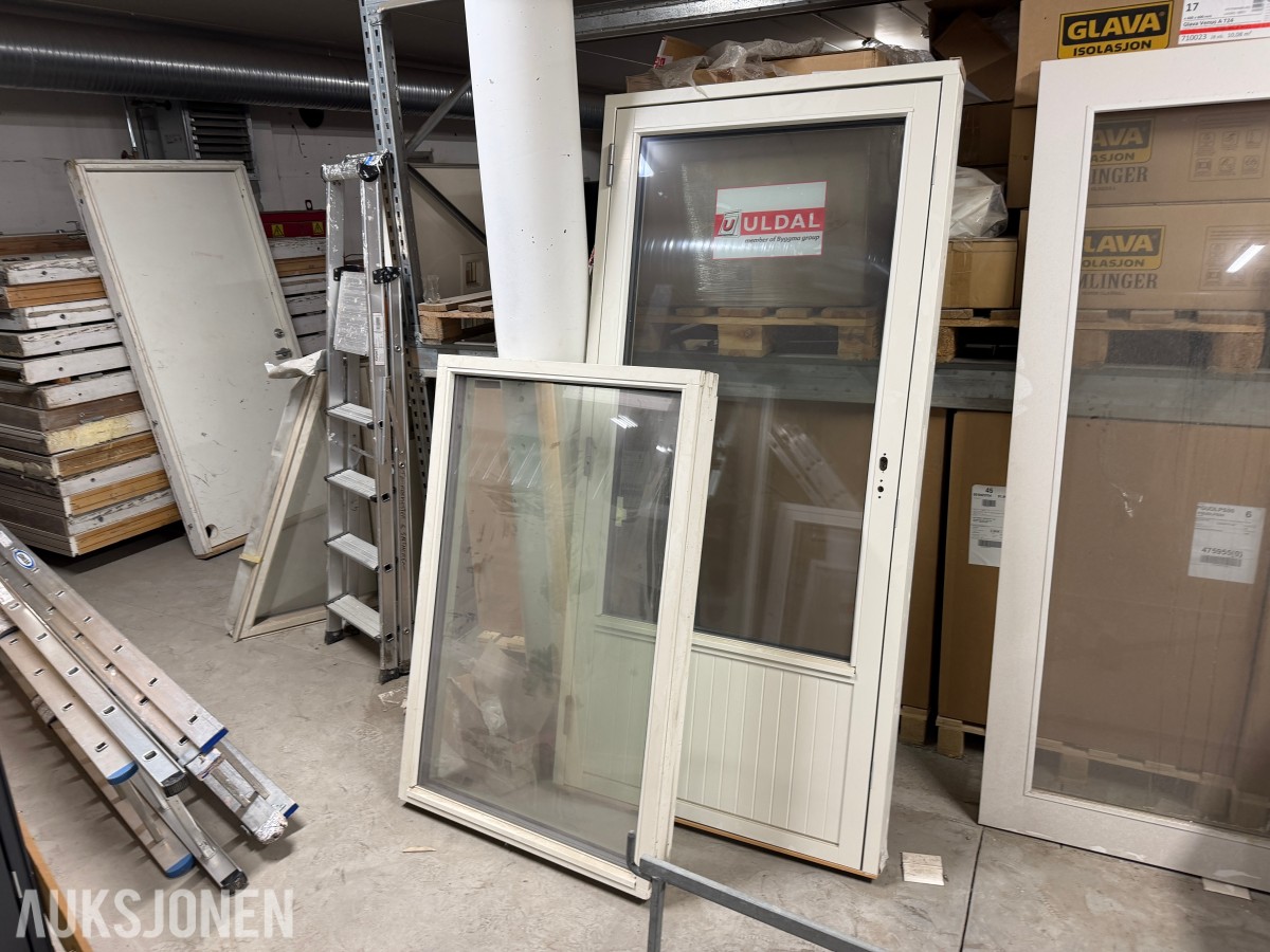 Uldal Terassedør 100x210 og 1 stk. vindu 89x137 selges
