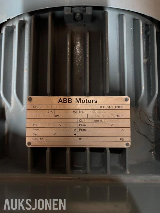 Diverse elektromotorer ABB, FläktWoods, Lönne og ASEA