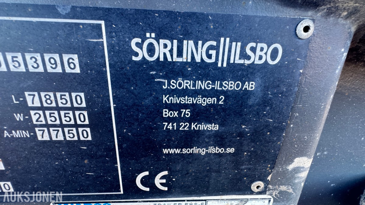2020 Sørling-Ilsbo 2SFGX boggikjerre –11,2 m³ – 19 tonn – luftfjæring