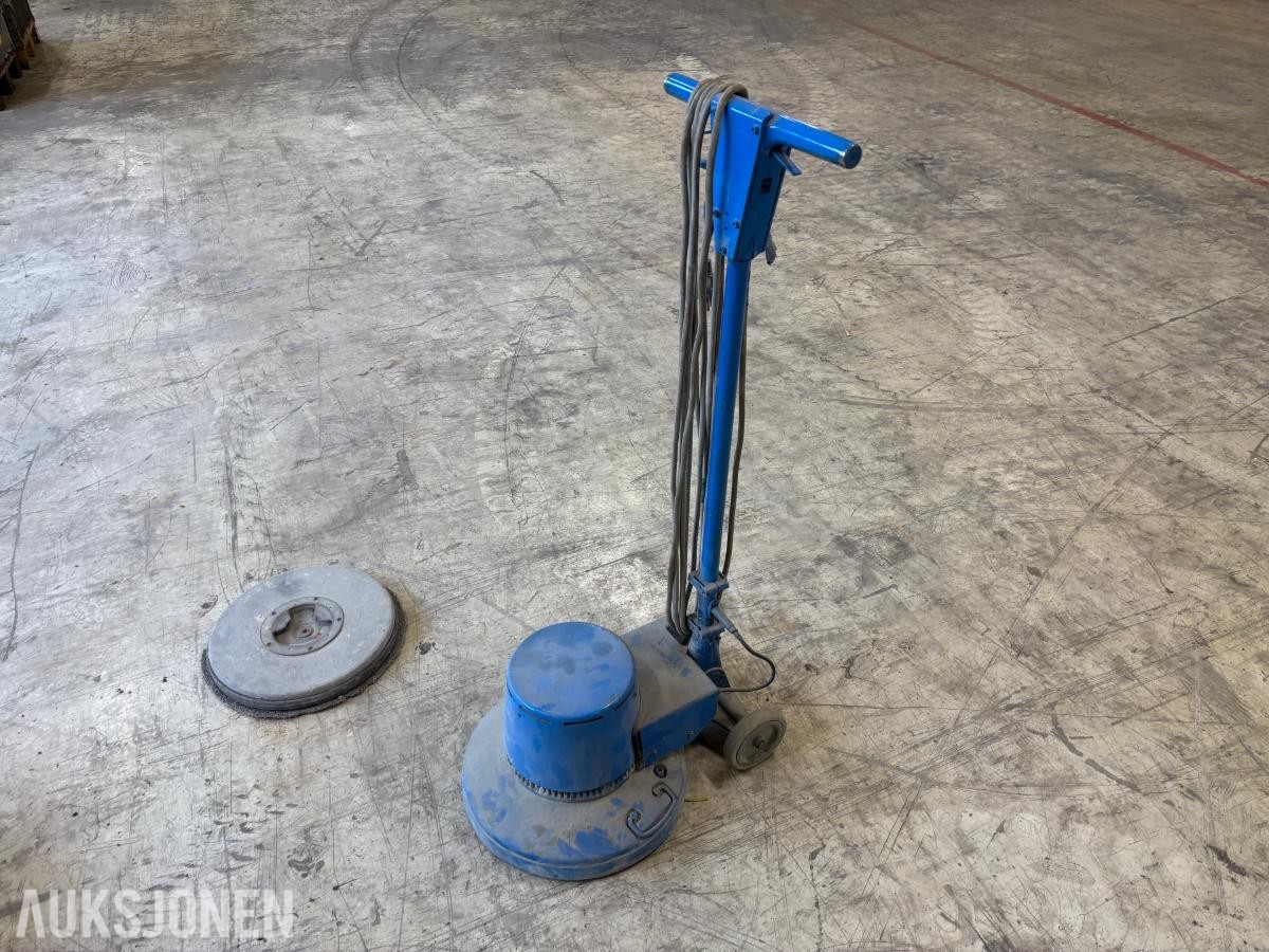 Gulvslipemaskin med slipeskive og ca. 20 sekker Scanmineral